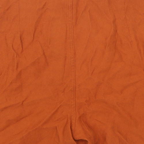 Miss Selfridge Womens Orange   Mom Shorts Size 14