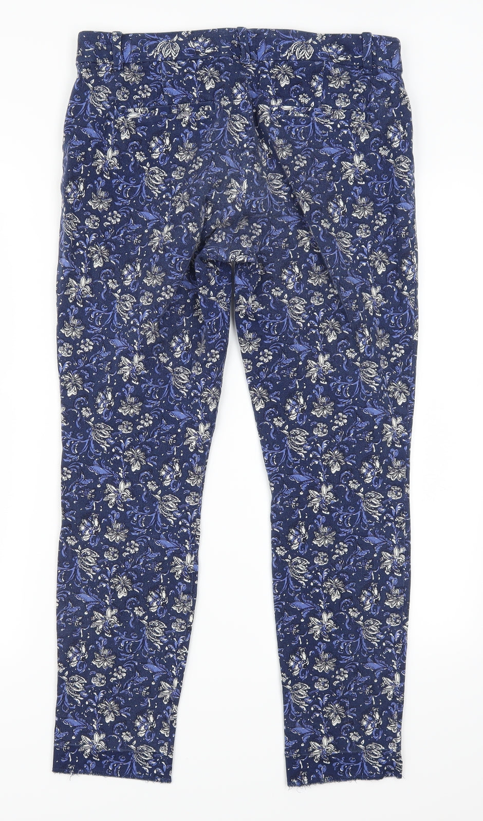 Gap Womens Blue Floral  Trousers  Size 8 L26 in