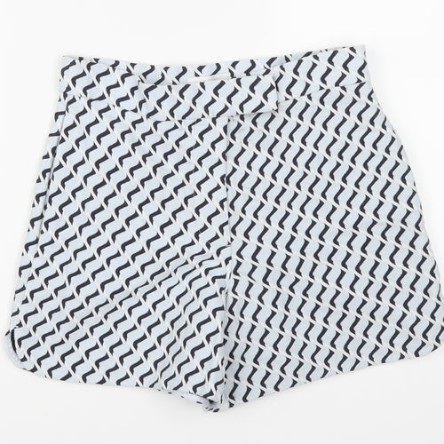 COS Womens Blue Geometric  Mom Shorts Size 4