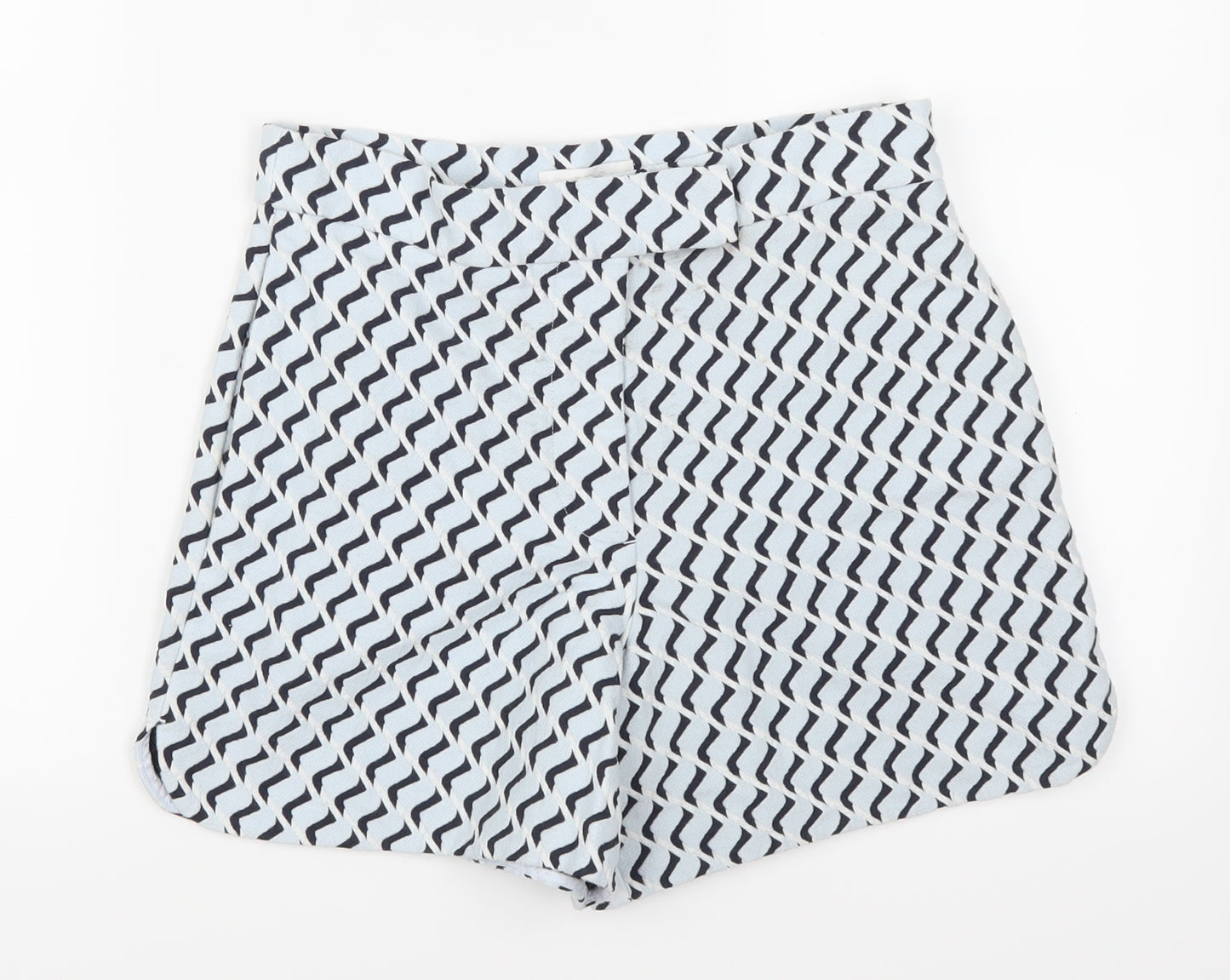 COS Womens Blue Geometric  Mom Shorts Size 4