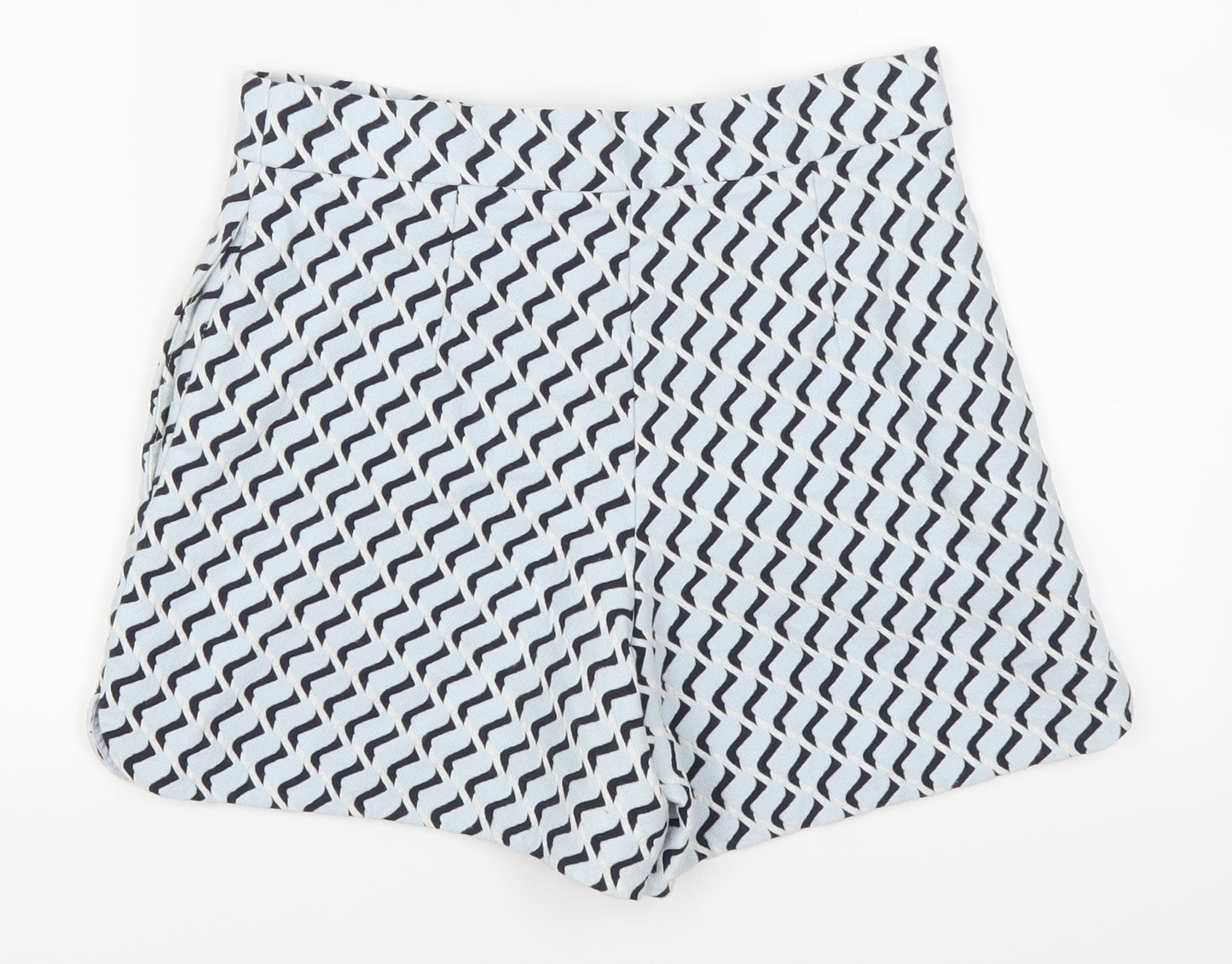 COS Womens Blue Geometric  Mom Shorts Size 4