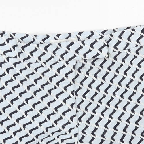 COS Womens Blue Geometric  Mom Shorts Size 4