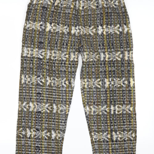 Preworn Womens Gold Check  Trousers  Size 25 L20 in - Flowers