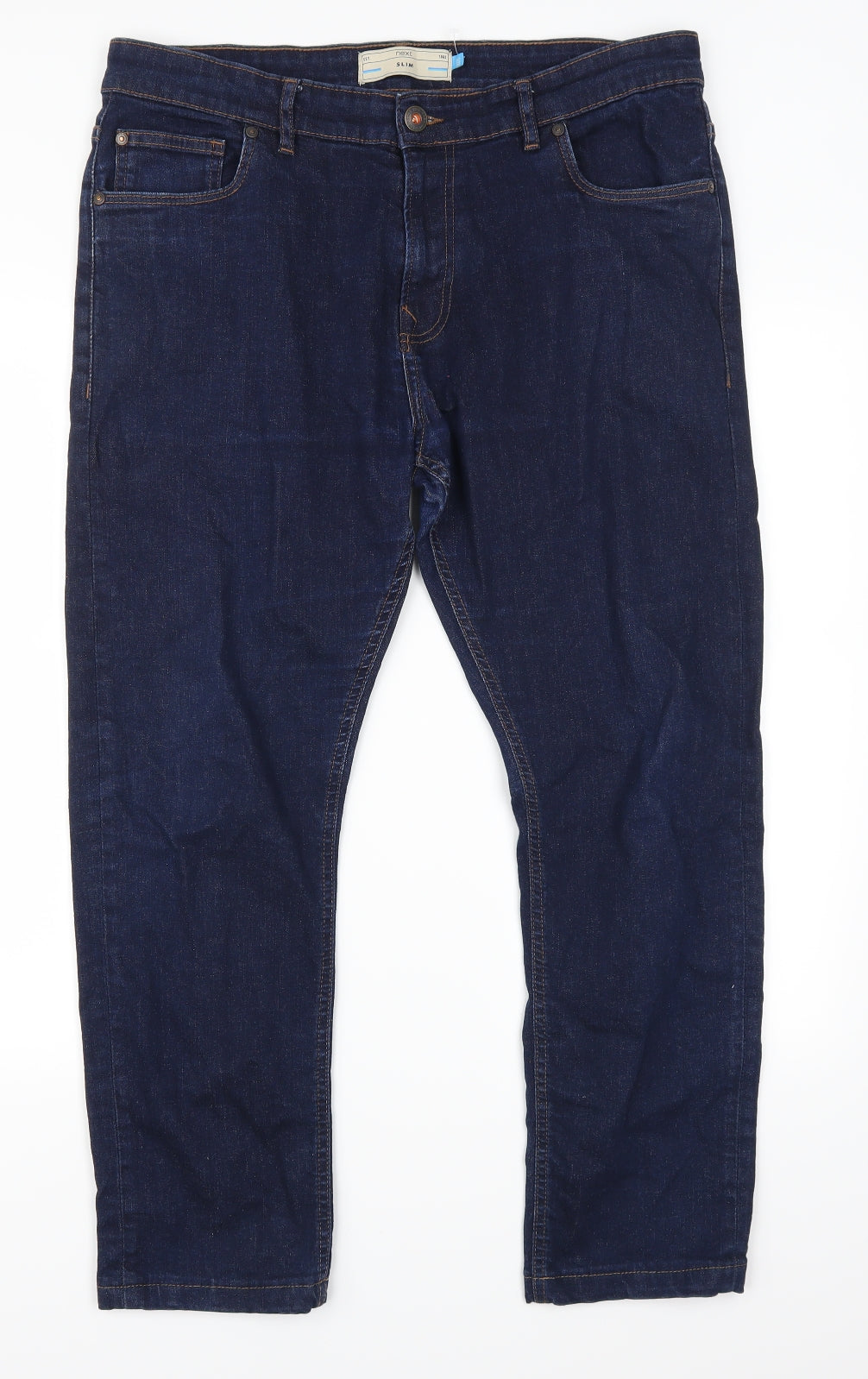 NEXT Mens Blue  Denim Straight Jeans Size 36 L25 in
