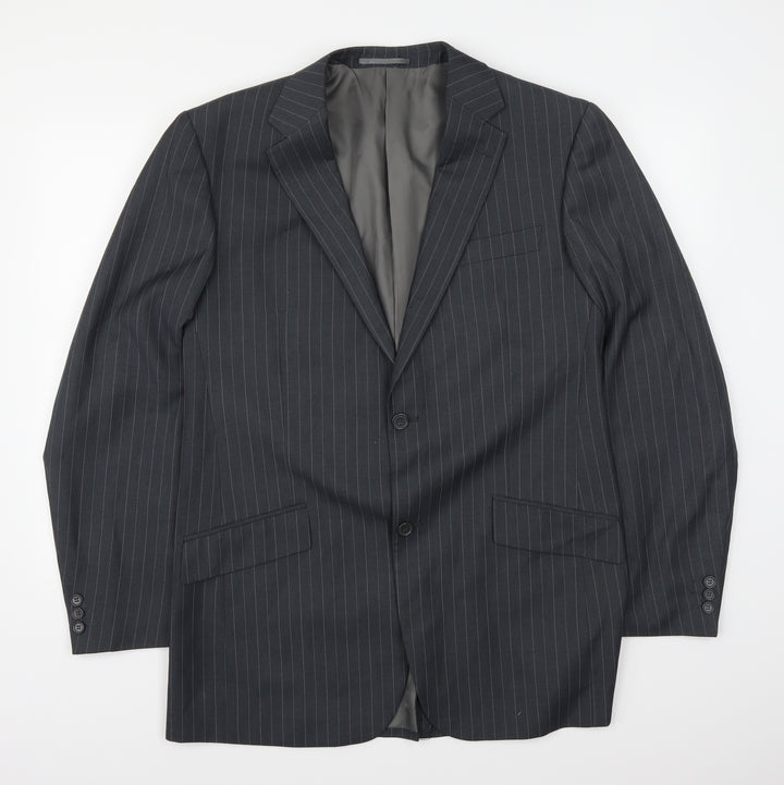 Joseph Baur Mens Grey Striped  Jacket Suit Jacket Size 40