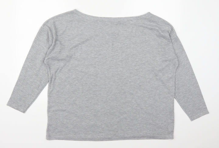 Boohoo Womens Grey Pullover Jumper Size 18
