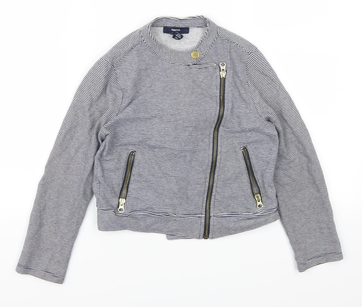 Gap Girls Blue Striped  Jacket  Size 6-7 Years