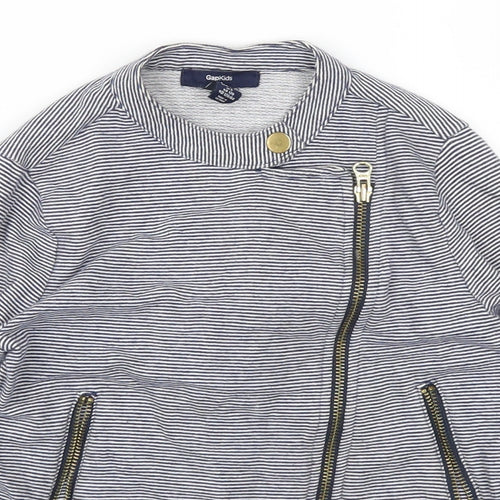 Gap Girls Blue Striped  Jacket  Size 6-7 Years