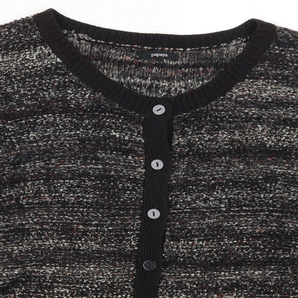 Papaya Womens Grey   Cardigan Jumper Size 16