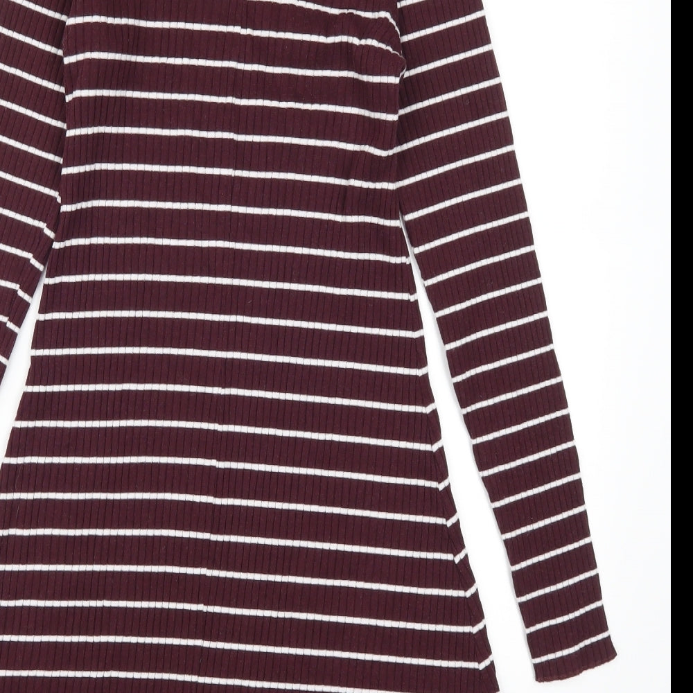 Primark Womens Purple Striped  A-Line  Size 12