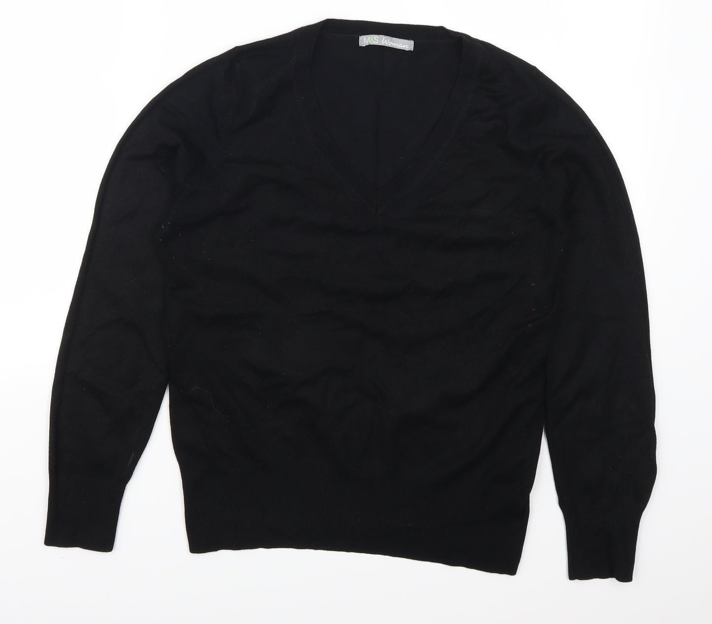 Marks and Spencer Womens Black   Pullover Jumper Size 12