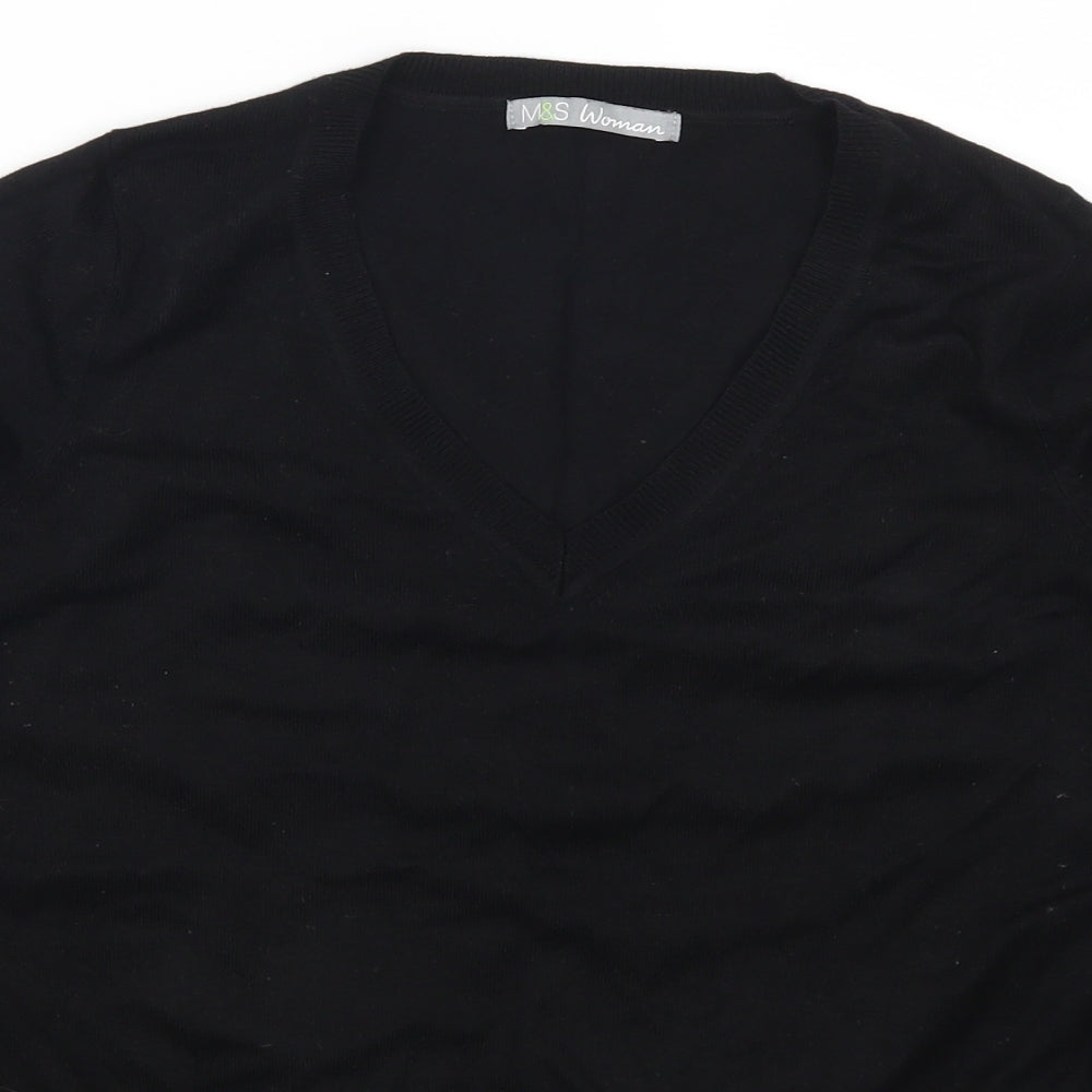 Marks and Spencer Womens Black   Pullover Jumper Size 12