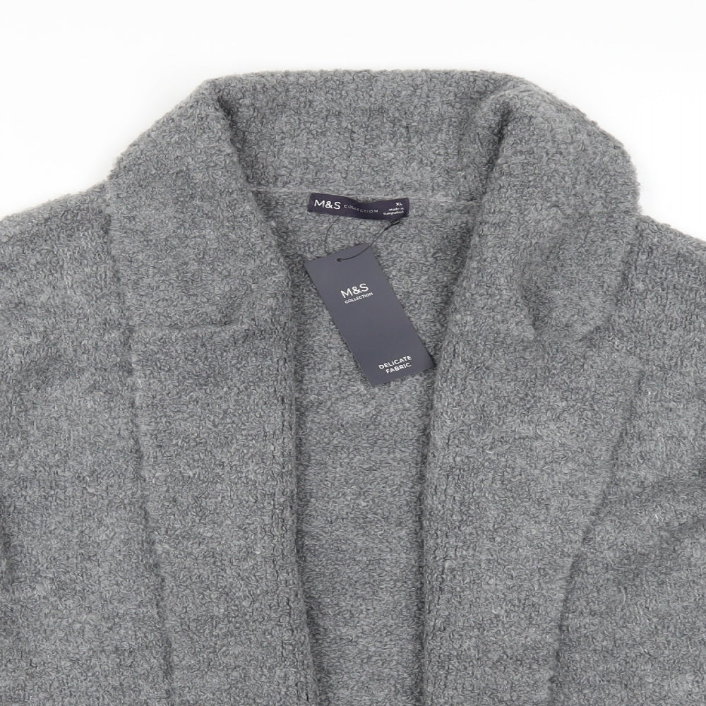 Marks and Spencer Womens Grey   Cardigan Jumper Size XL