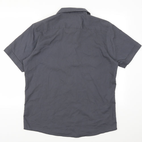 George Mens Grey    Button-Up Size L