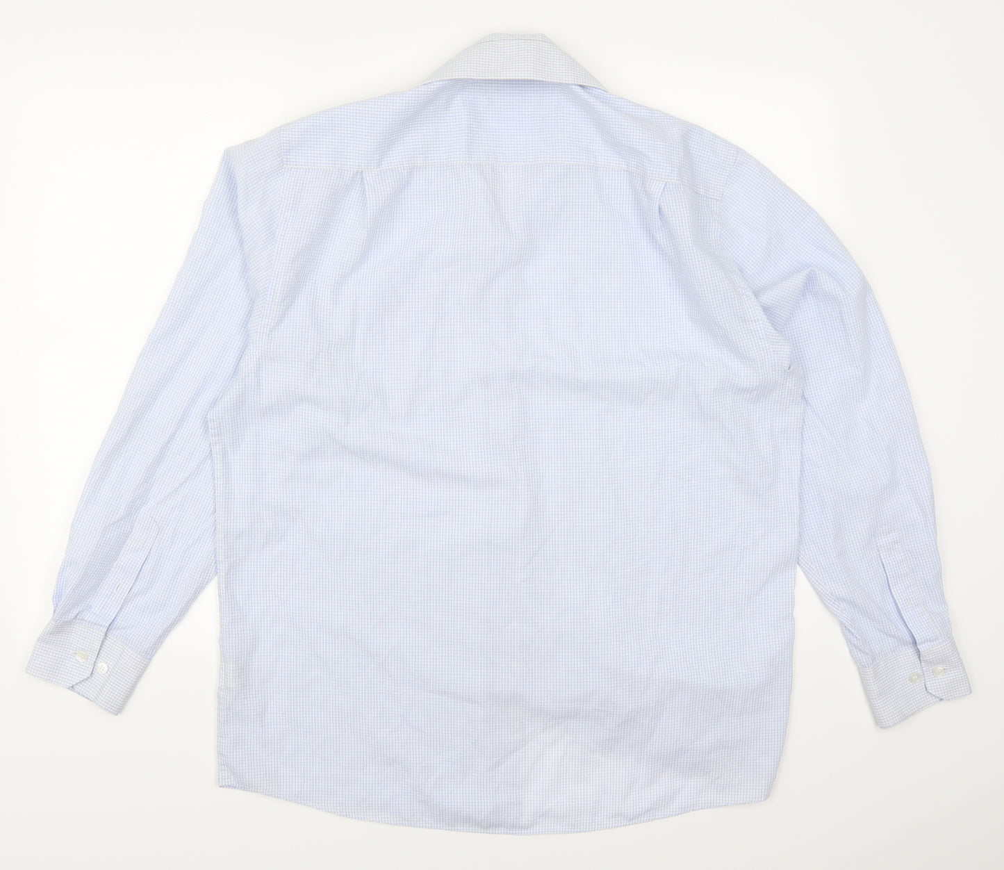 Cedar Wood State Mens Blue Check   Dress Shirt Size M