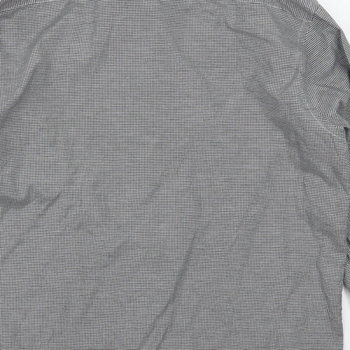 Arthur George Mens Grey Check   Button-Up Size L