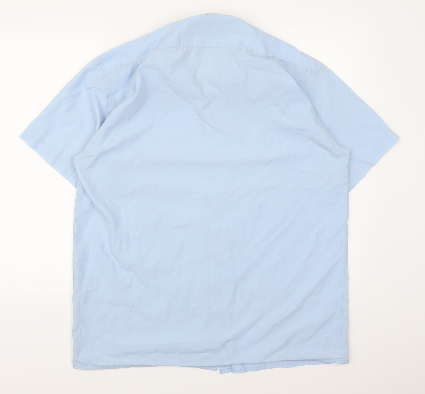 Classic Shirtings Mens Blue    Button-Up Size L