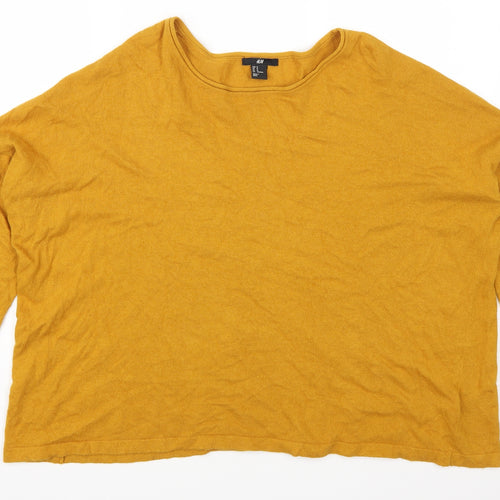 H&M Womens Orange   Pullover Jumper Size M