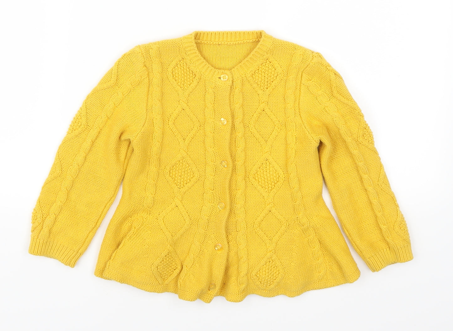 Nutmeg Girls Yellow   Cardigan Jumper Size 12-18 Months
