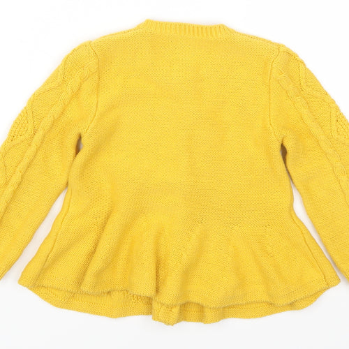 Nutmeg Girls Yellow   Cardigan Jumper Size 12-18 Months