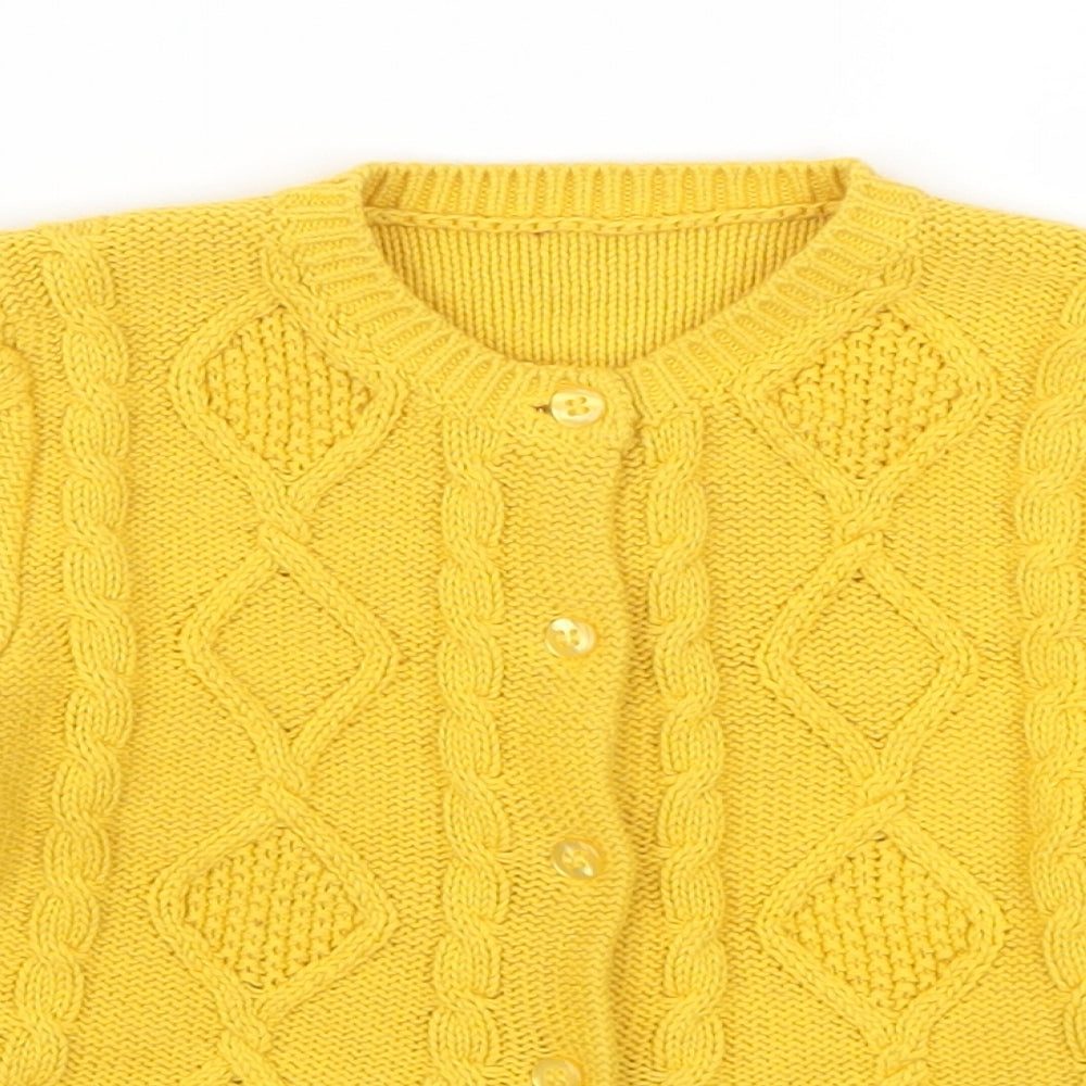 Nutmeg Girls Yellow   Cardigan Jumper Size 12-18 Months