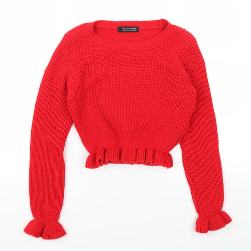Select Girls Red   Pullover Jumper Size 12-13 Years