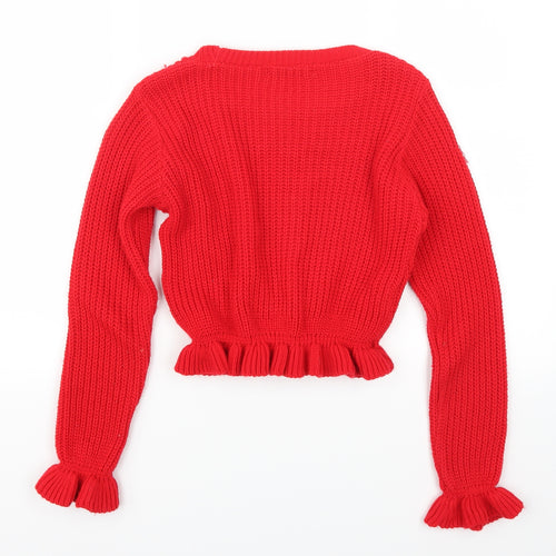 Select Girls Red   Pullover Jumper Size 12-13 Years