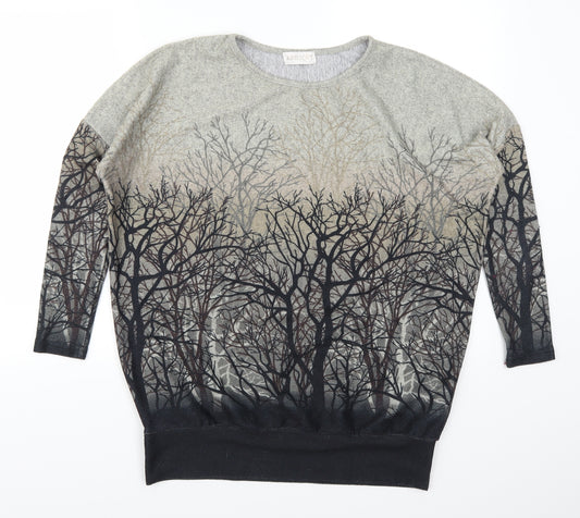 Aricot Womens Grey   Pullover Sweatshirt Size 8  - Trees