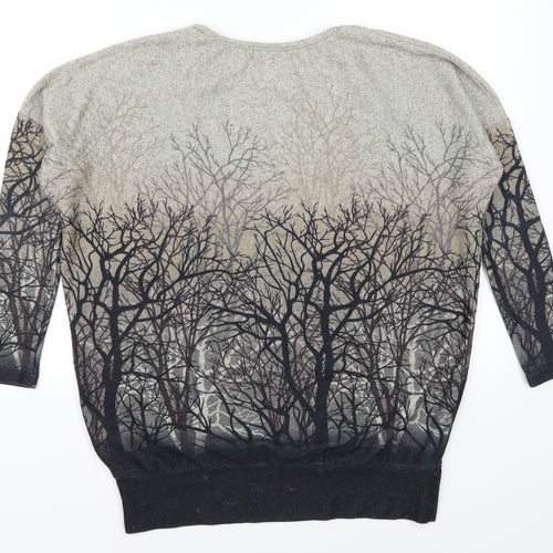 Aricot Womens Grey   Pullover Sweatshirt Size 8  - Trees