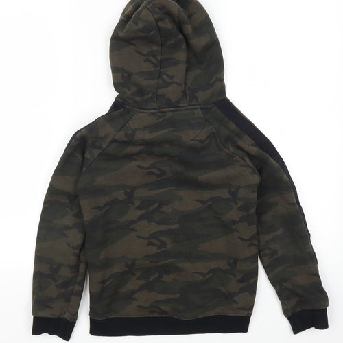 Primark Boys Green Camouflage  Pullover Hoodie Size 7-8 Years