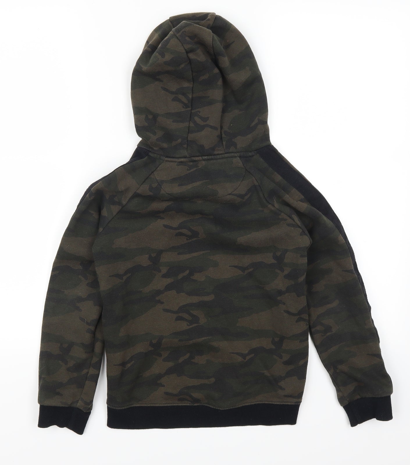 Primark Boys Green Camouflage  Pullover Hoodie Size 7-8 Years