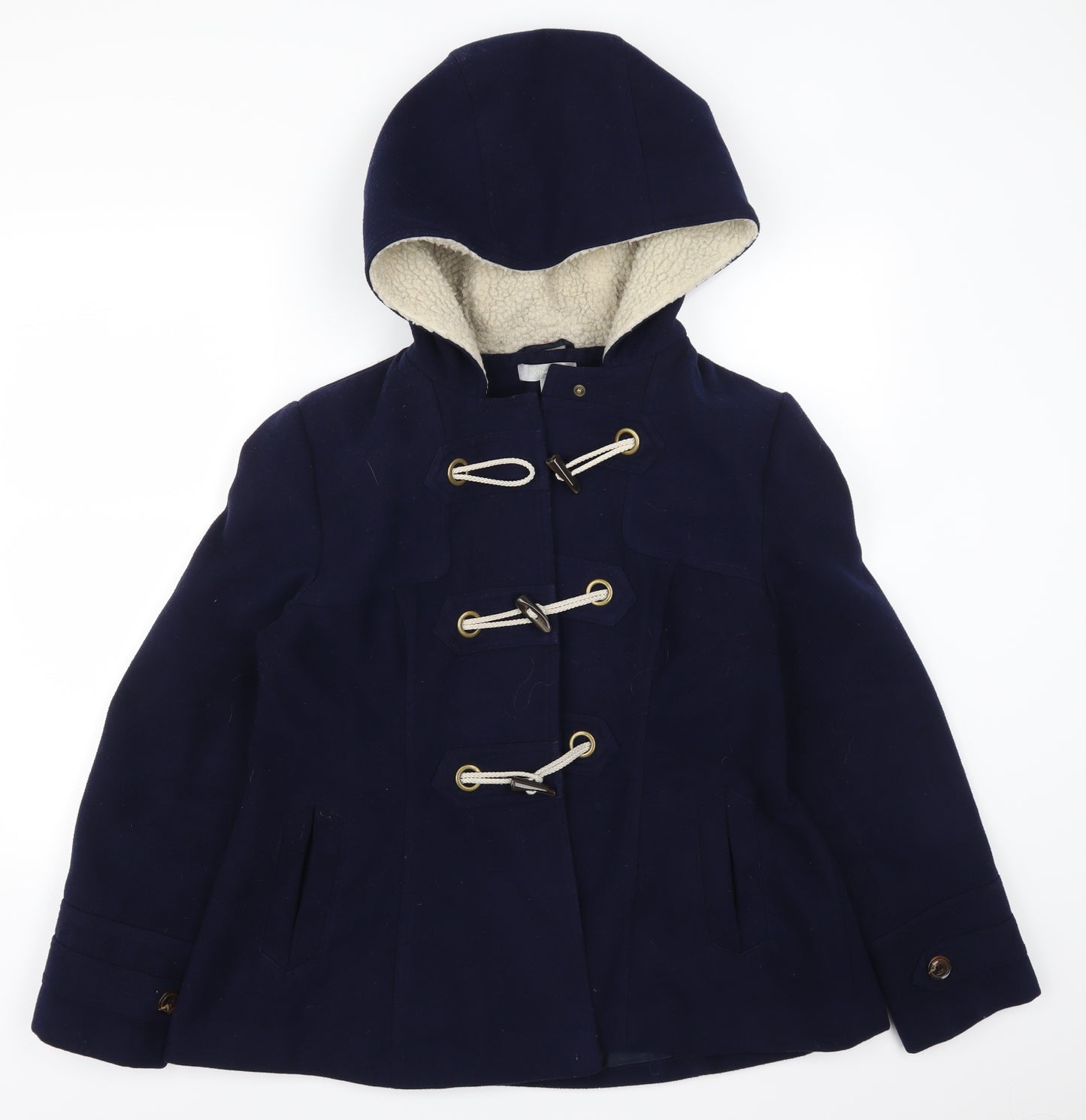 Debenhams Mens Blue   Pea Coat Coat Size 10XL