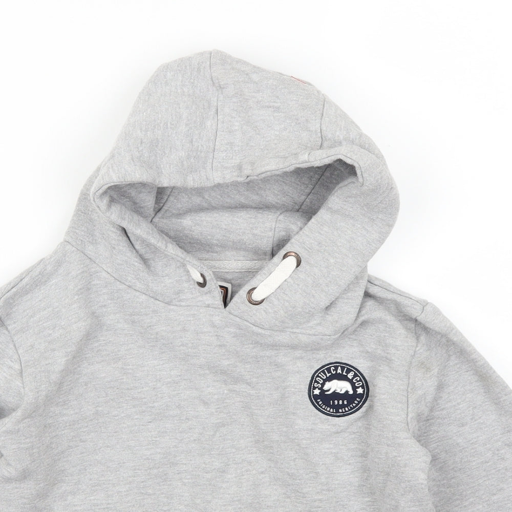 SoulCal&Co Boys Grey   Pullover Hoodie Size 11-12 Years