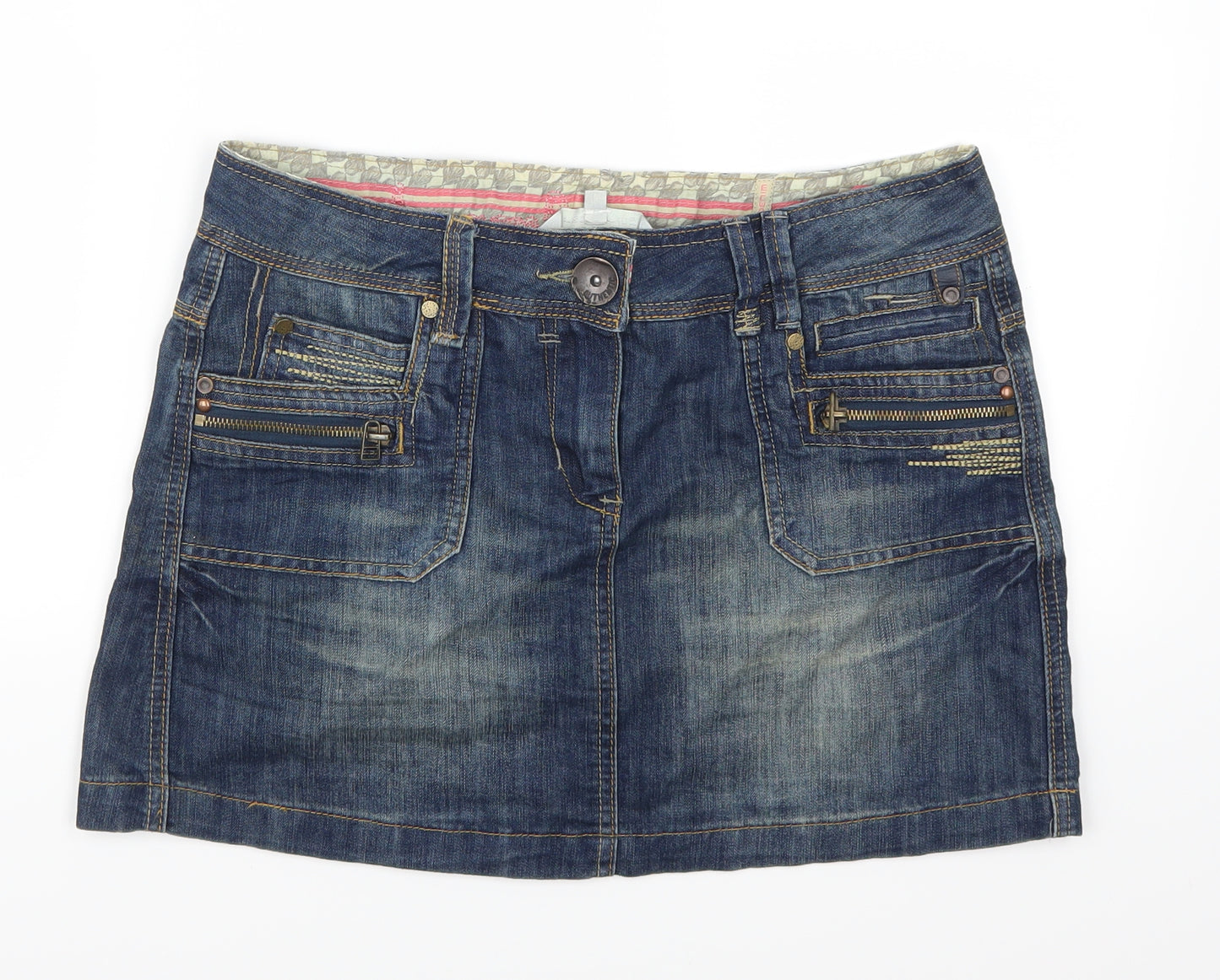 Debenhams Womens Blue  Denim Mini Skirt Size 12