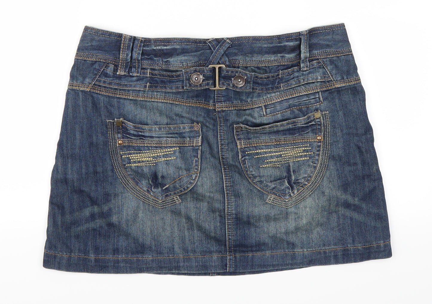 Debenhams Womens Blue  Denim Mini Skirt Size 12