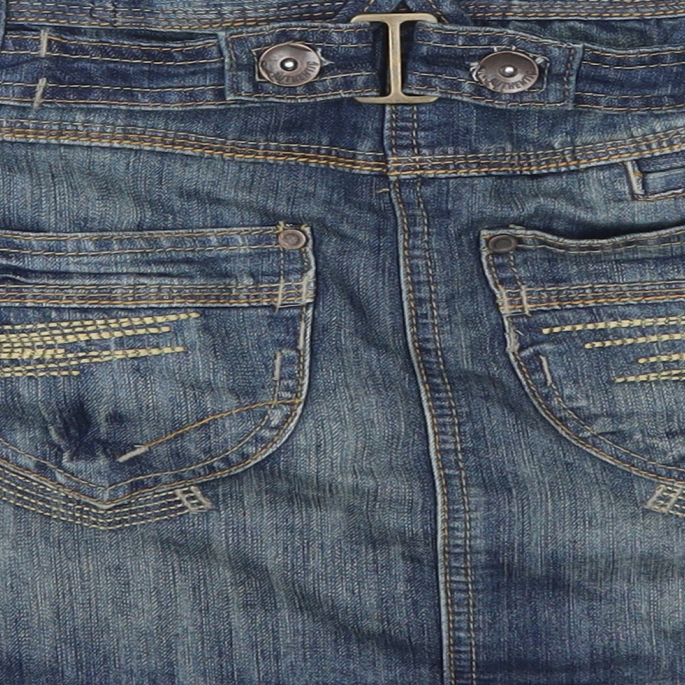 Debenhams Womens Blue  Denim Mini Skirt Size 12