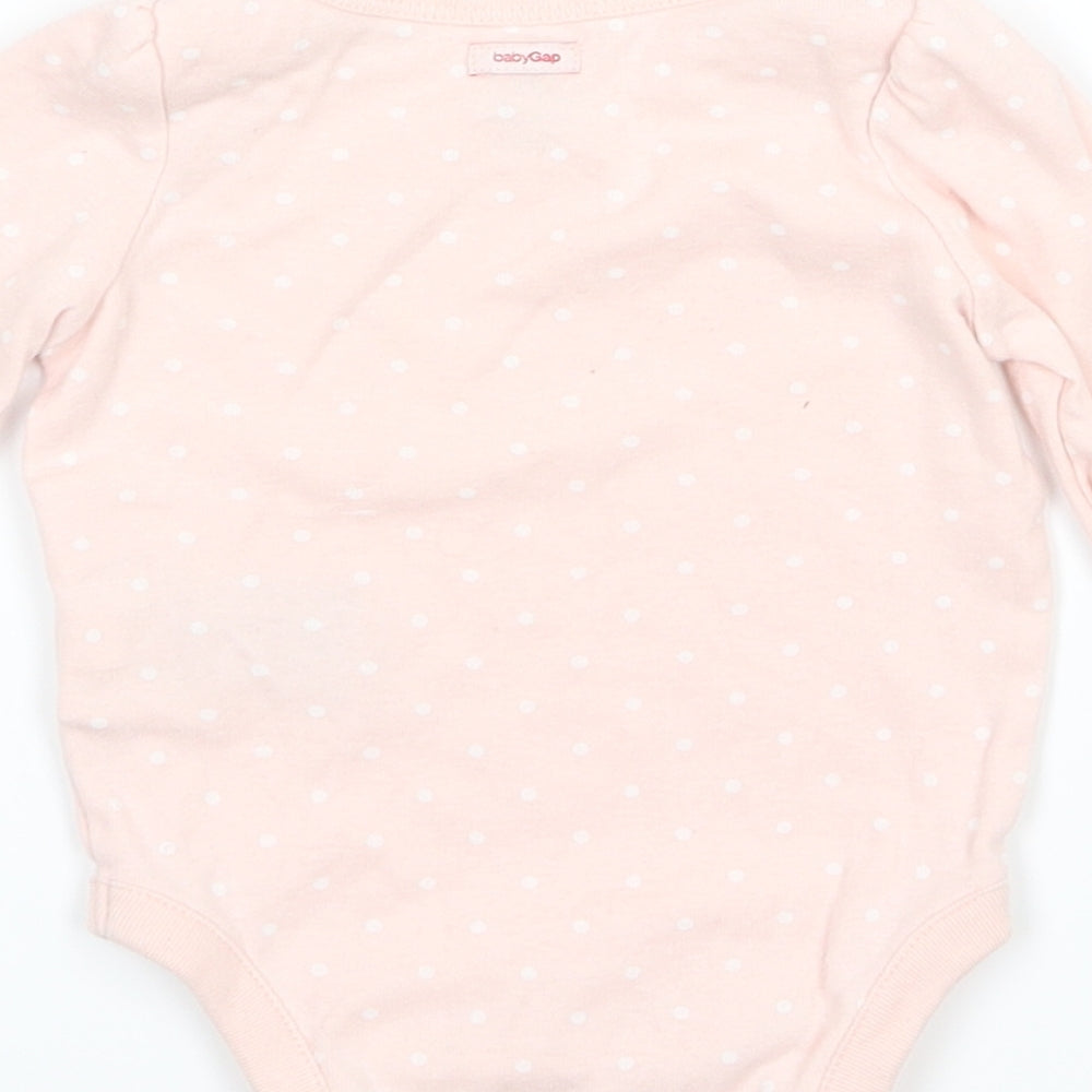 Gap Girls Pink Polka Dot Jersey Babygrow One-Piece Size 0-3 Months