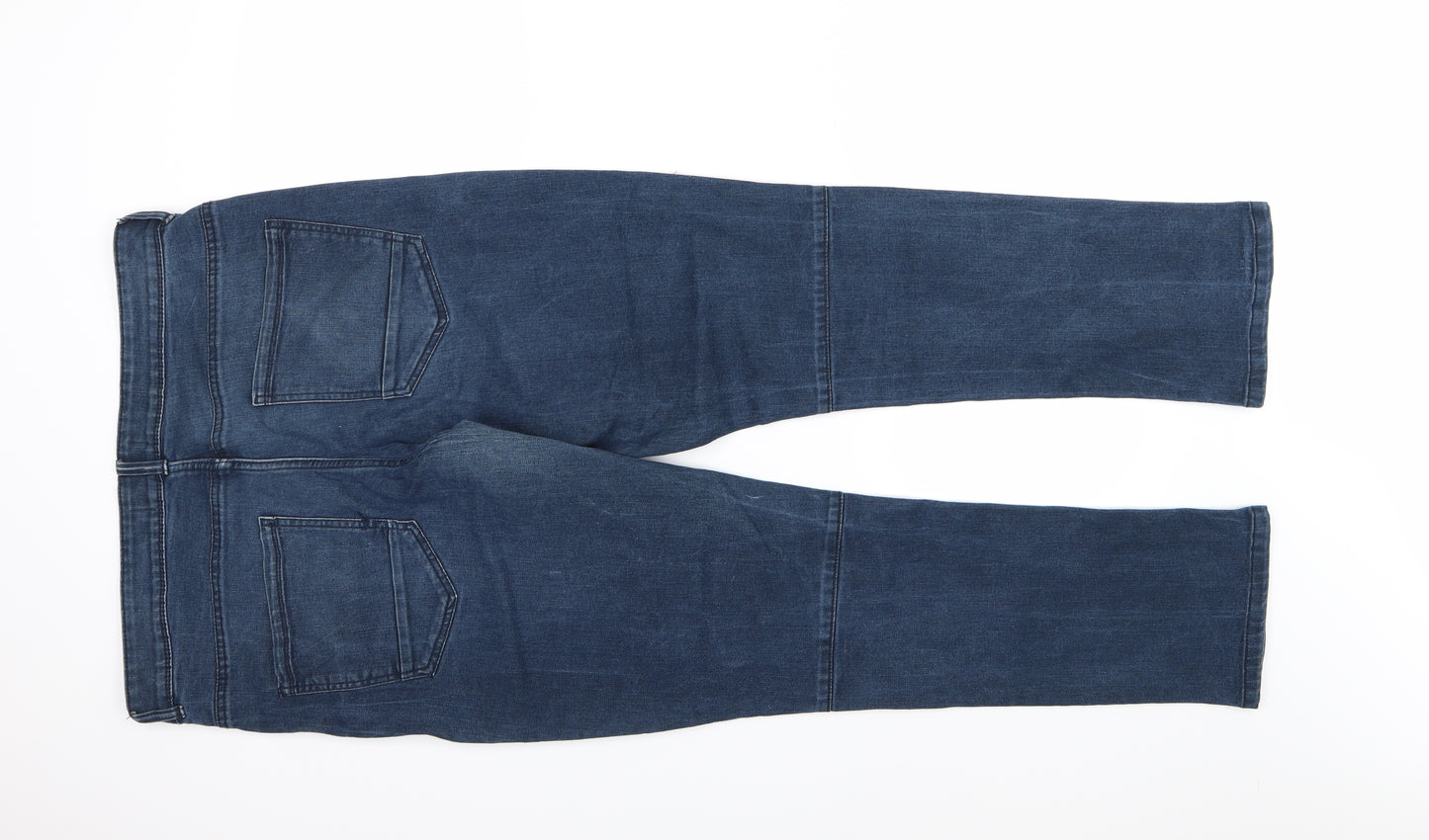 Easy Mens Blue  Denim Straight Jeans Size 34 L32 in - Biker