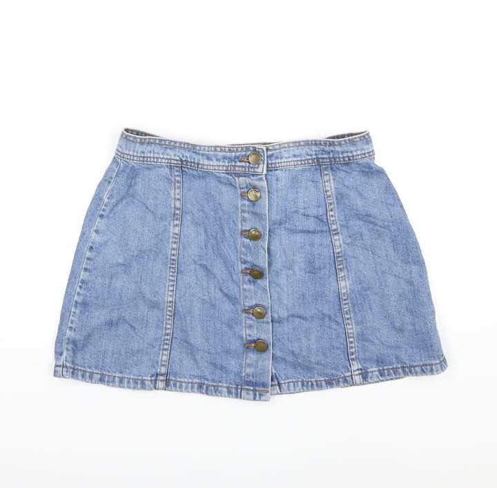 All About Eve Womens Blue Denim A-Line Skirt Size 8