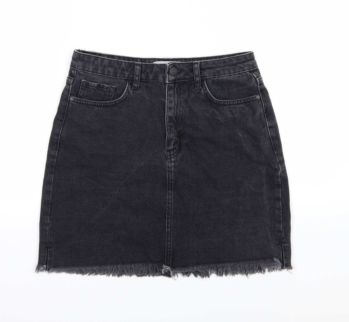 New Look Womens Black  Denim A-Line Skirt Size 12