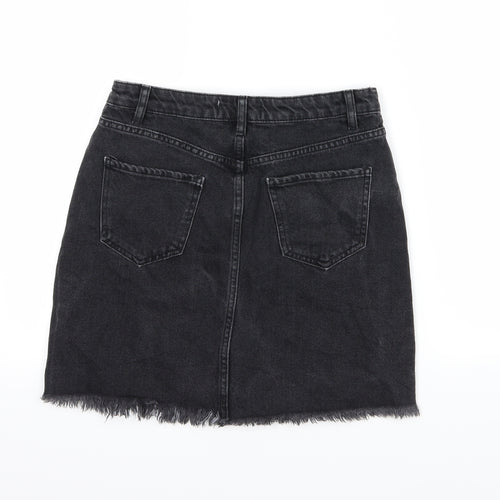 New Look Womens Black  Denim A-Line Skirt Size 12