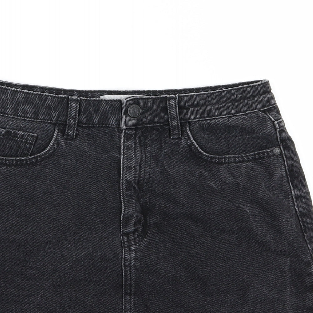 New Look Womens Black  Denim A-Line Skirt Size 12