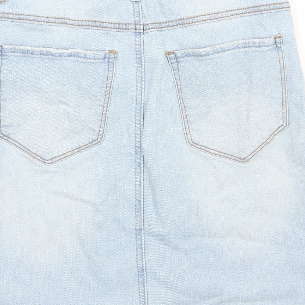 Cherokee Womens Blue  Denim A-Line Skirt Size 10