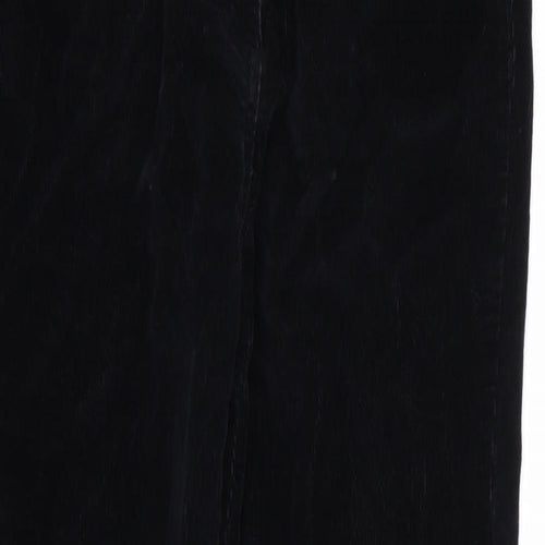 Casual Club Womens Black  Corduroy Straight Jeans Size 10 L27 in