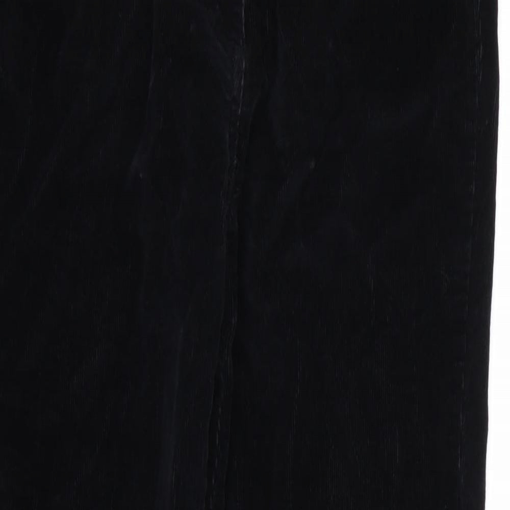 Casual Club Womens Black  Corduroy Straight Jeans Size 10 L27 in