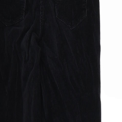 Casual Club Womens Black  Corduroy Straight Jeans Size 10 L27 in