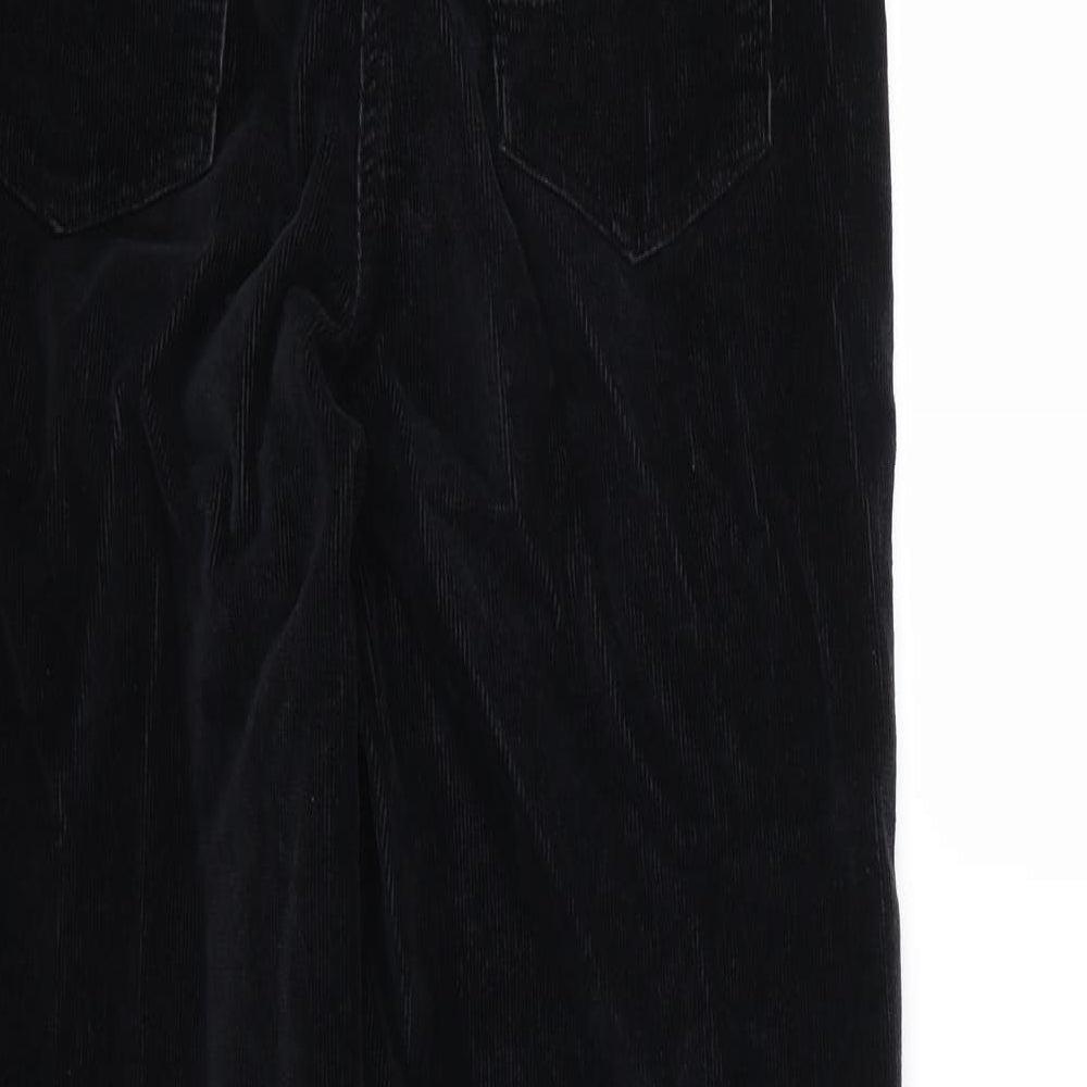 Casual Club Womens Black  Corduroy Straight Jeans Size 10 L27 in