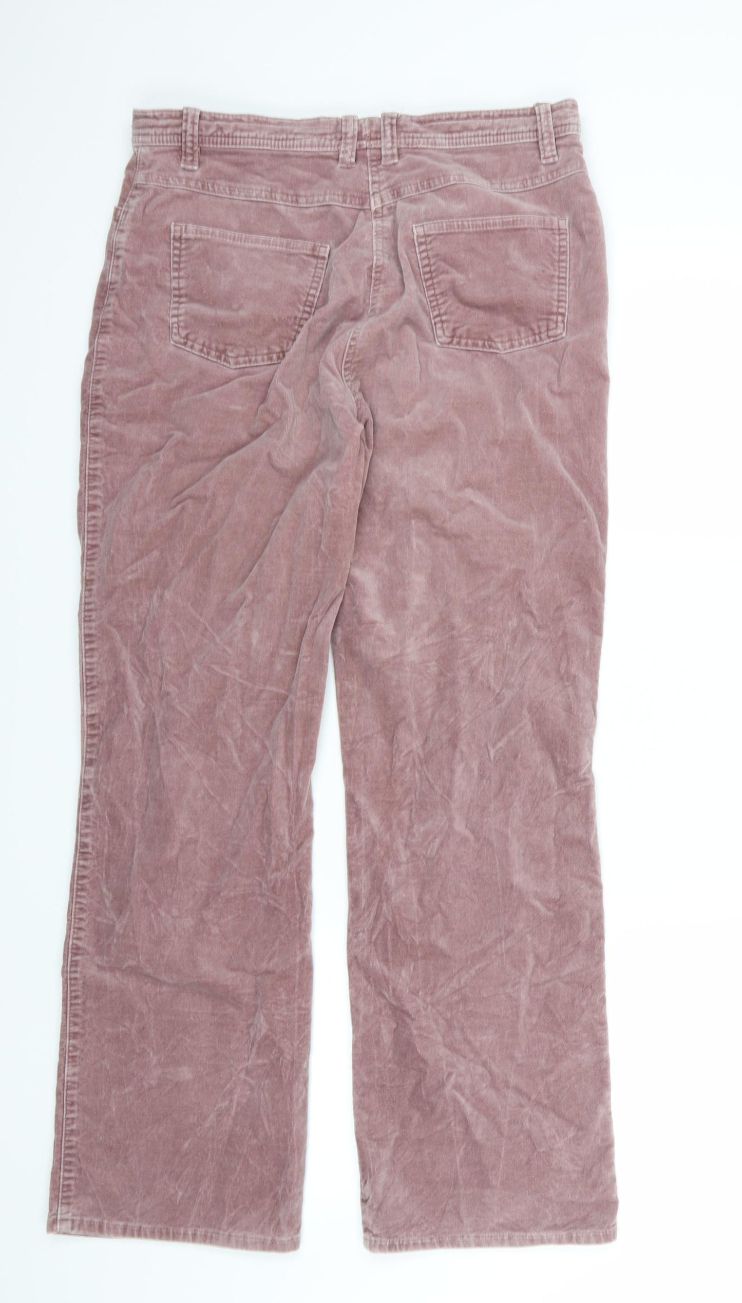 Per Una Womens Pink  Denim Straight Jeans  L30 in - Moleskin feel