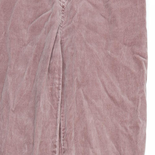 Per Una Womens Pink  Denim Straight Jeans  L30 in - Moleskin feel