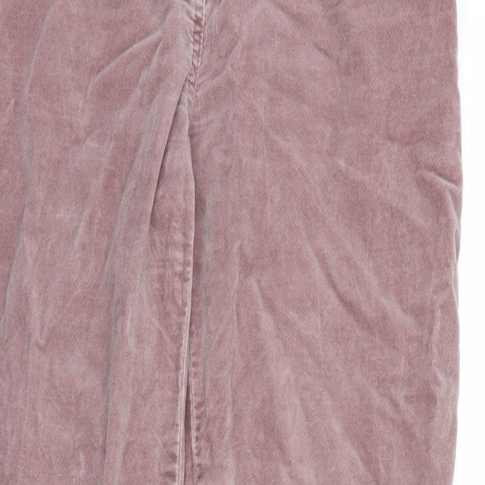 Per Una Womens Pink  Denim Straight Jeans  L30 in - Moleskin feel